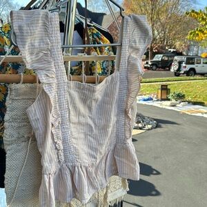 Striped dressy tank